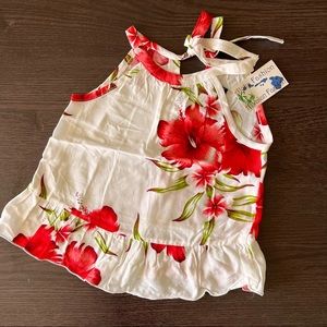 NWT Hawaiian print baby dress 6M